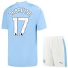 Maillot de Supporter Manchester City 2023-24 K. De Bruyne 17 Domicile Pour Enfant